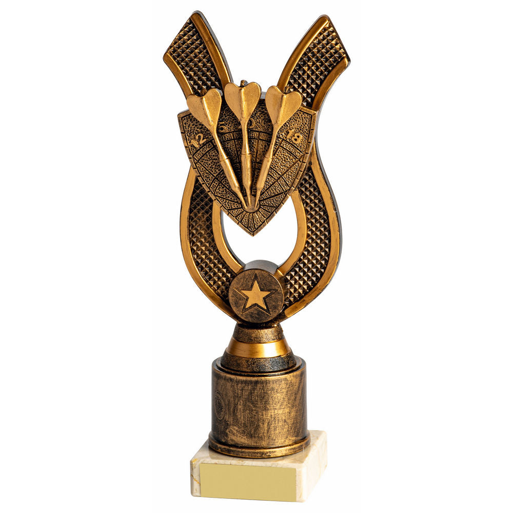 Antique Gold Darts Award with Resin Darts Trim - 3 Sizes