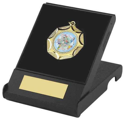 Star Medal Black Plastic Presentation Case