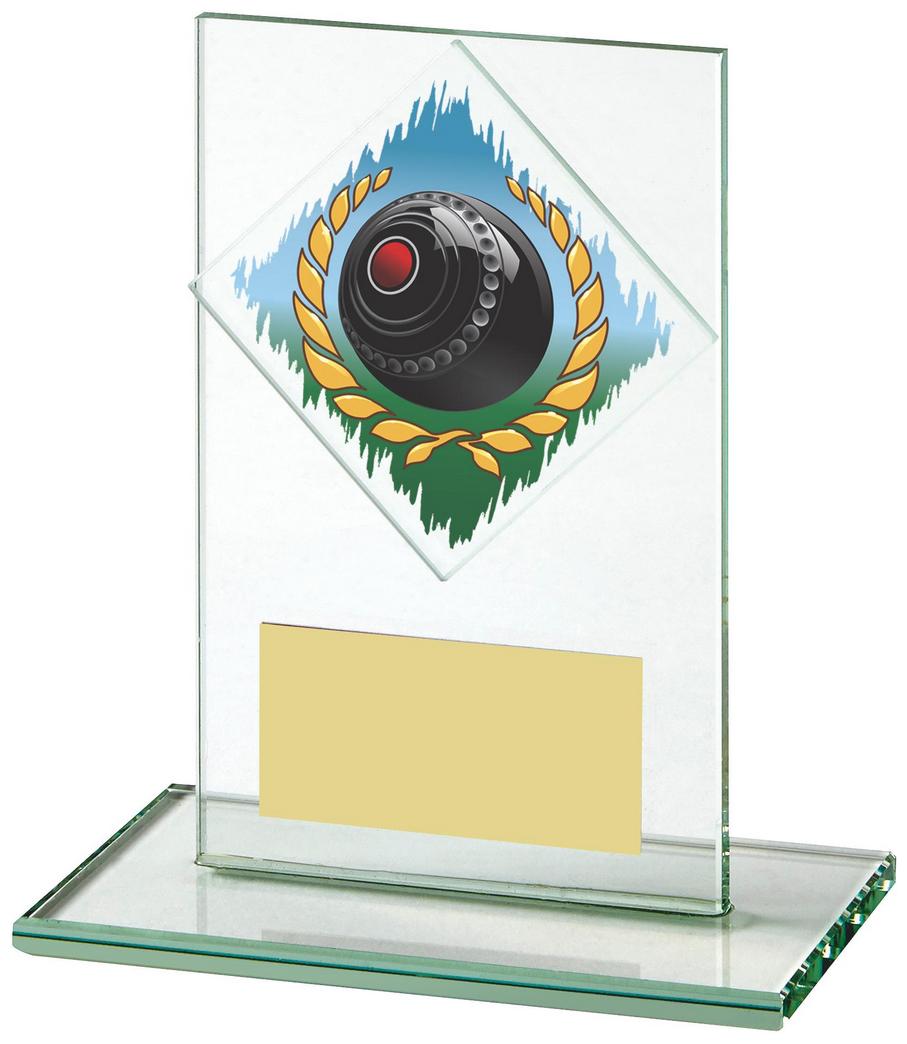 Jade Glass Upright Award For Lawn Bowls