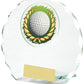 Round Jade Glass Golf Award