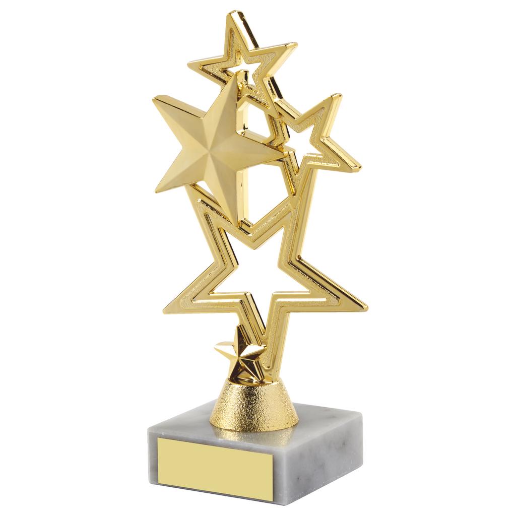 Gold Stars Achievement Trophy - Available in 3 sizes