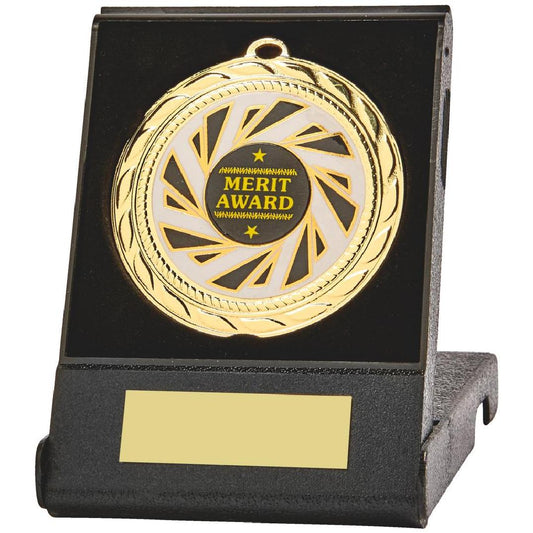 70mm Sun Burst Medal in Black Case