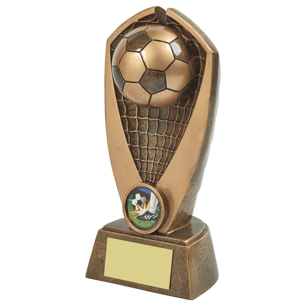 Gold Resin Football Net Award - Available in 6 sizes