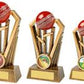 Antique Gold Cricket Wickets Award with Red Ball - 3 sizes