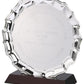 Heavy Nickel Plated Salver Award On Wood Stand