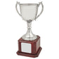 Nickel Plated Trophy Cup on Wood Base - 6 Sizes
