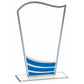 Clear Blue Wave Glass Award - 3 Sizes
