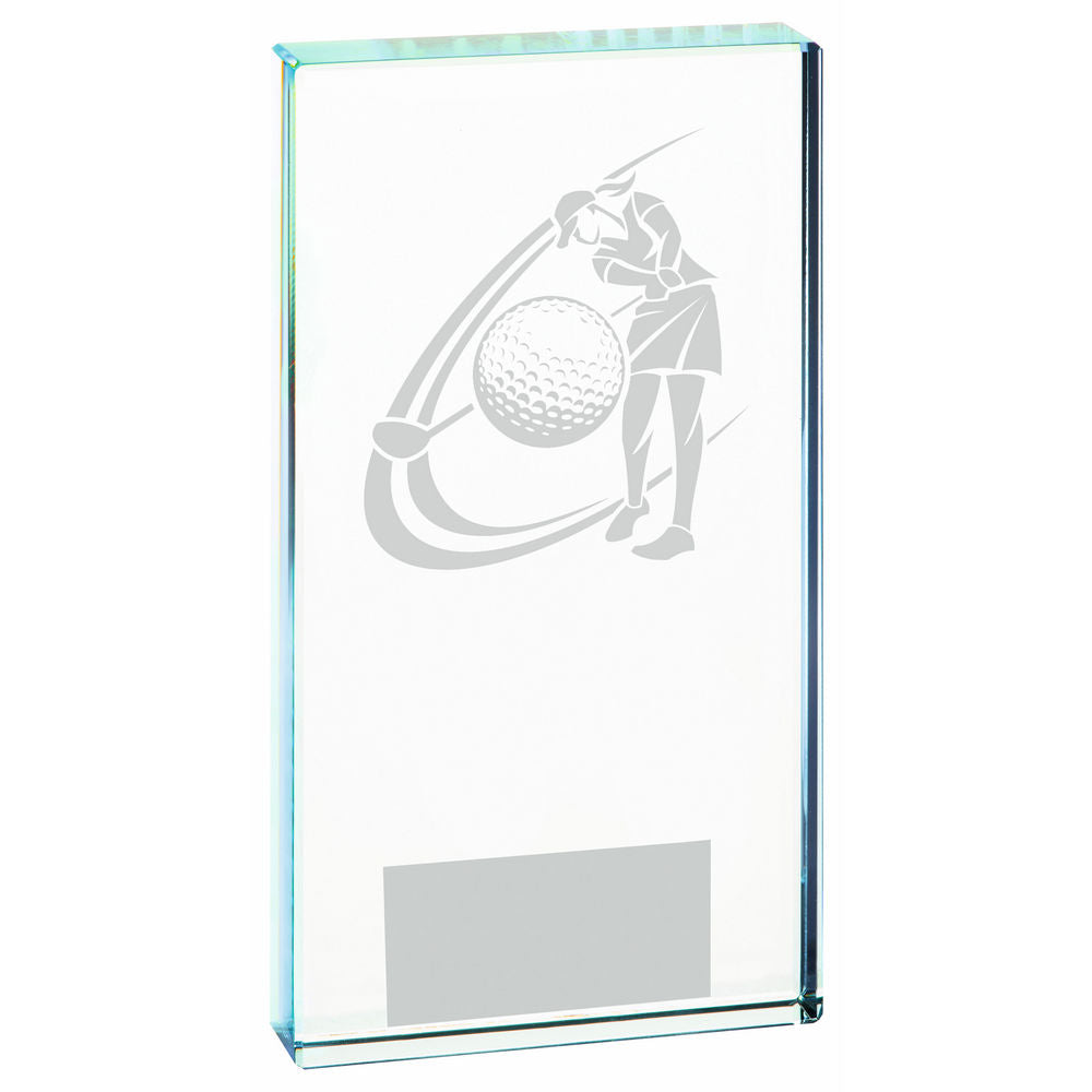 Clear Glass Golf Award - Female - 3 Sizes