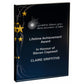 Rectangular Glass Award - Black Background with Gold Stars - 2 Sizes