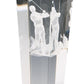 Crystal Column Golf Award With 3D Golfer