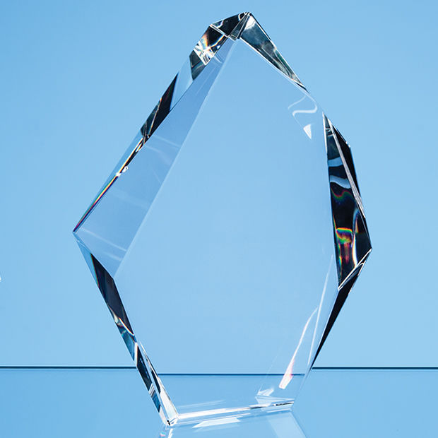 18cm Optical Crystal Facetted Ice Peak Award