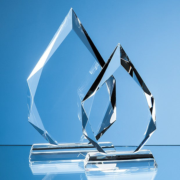 Clear Glass Facetted Diamond Peak Award