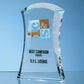 Optical Crystal Caledonian Arch Award - 3 Sizes