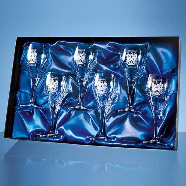Universal 6 Wine Glass Satin Lined Presentation Box
