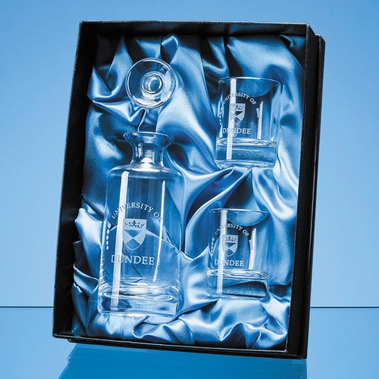 Mini Decanter Set Satin Lined Presentation Box