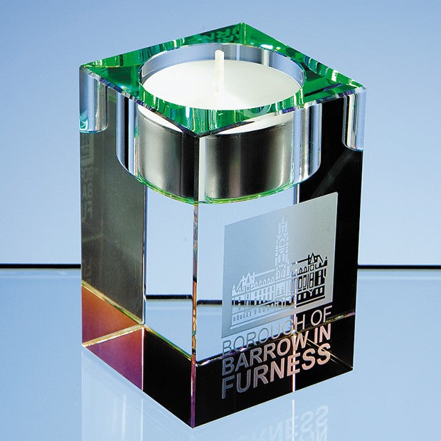8cm Optical Crystal Tealight Holder