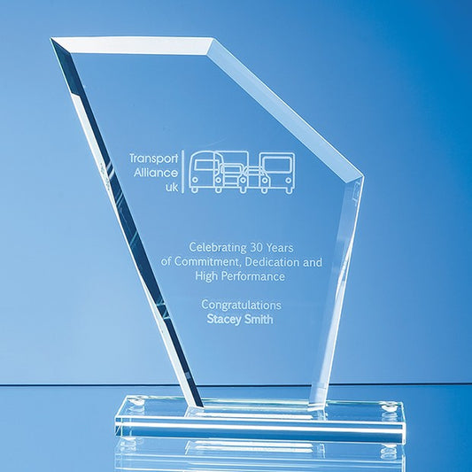 Jade Glass Facet Wing Award