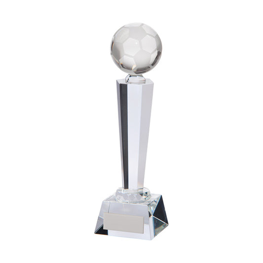 Interceptor Football Crystal Award - Available in 3 Sizes