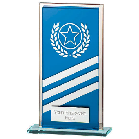 Talisman Mirror Glass Award Blue-Silver