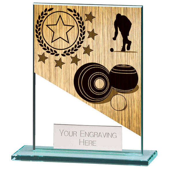 Mustang Lawn Bowls Jade Glass Award