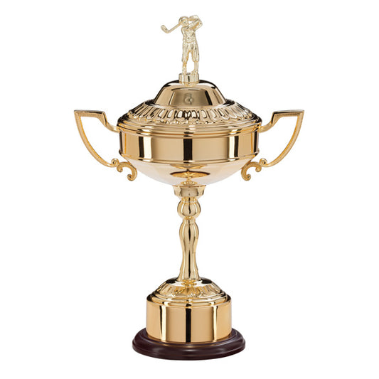 Sterling Gold Plated Golf Cup 305mm