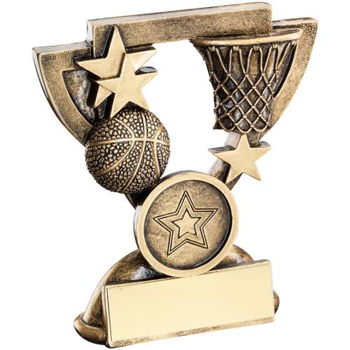 Brz-Gold Basketball Mini Cup Trophy - Available in 2 Sizes