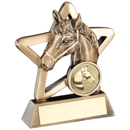 Bronze And Gold Horse Mini Star Trophy