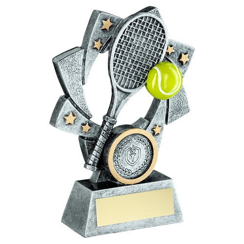 Pew-Gold-Yellow Tennis Star Spiral With Plate - Available in 3 Sizes