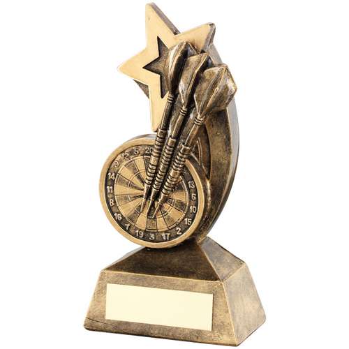 Brz-Gold Dartboard-Darts With Shooting Star Trophy - Available in 3 Sizes