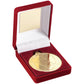 Red Velvet Box With Rugby Medal