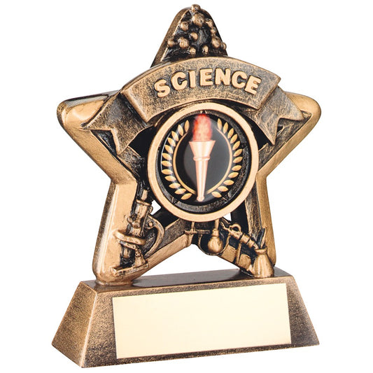 Magnificent Bronze and Gold Science Mini Star Trophy