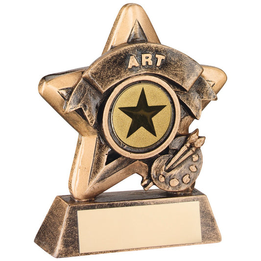 Terrific Bronze and Gold Art Mini Star Trophy