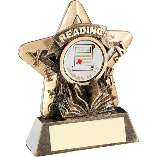 9.5cm Bronze & Gold Reading Mini Star Trophy