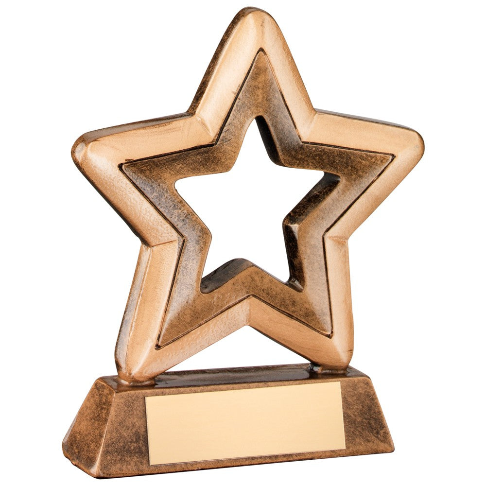 Bronze And Gold Resin Generic Mini Star Trophy