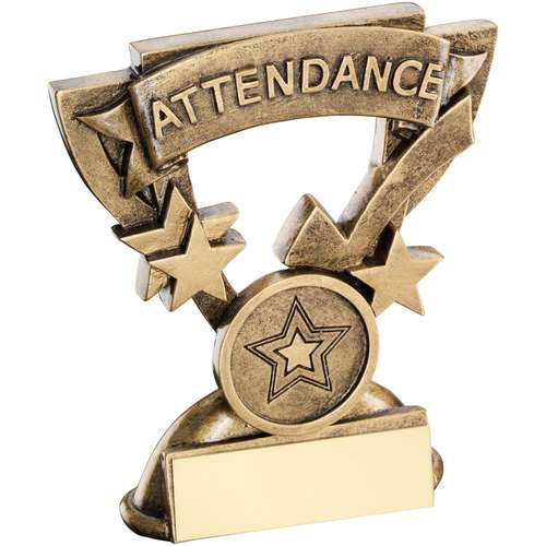 9.5cm Brz-Gold Attendance Mini Cup Trophy