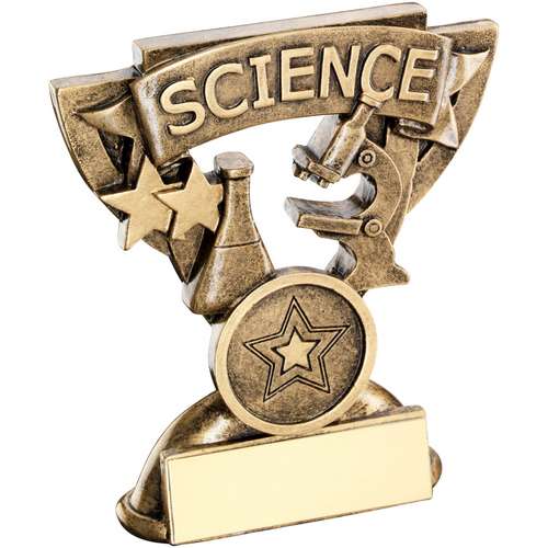 9.5cm Brz-Gold Science Mini Cup Trophy