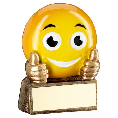 Brz-Yellow 'Thumbs Up Emoji' Figure Trophy - 2.75inch