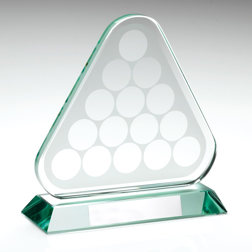Stylish Jade Glass Pool and Snooker Award Supplied with Free Presentation Case - Available in 1 size only
