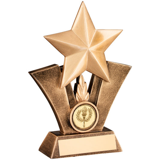Bronze And Gold Generic Star Resin Trophy