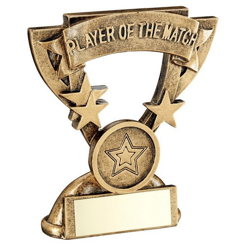 95mm Brz-Gold Player Of The Match Mini Cup With Plate