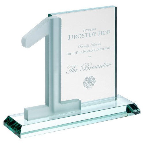 Jade Glass Rectangle With Frosted No.1 (10mm Thick) - 6inch