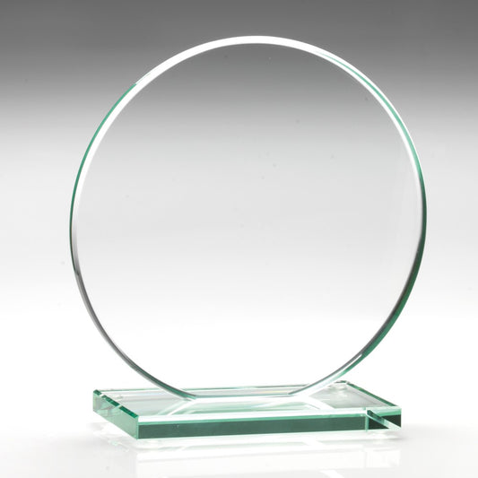 Jade Glass Round Plaque (10mm Thick)