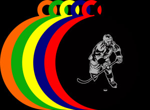 50mm Acrylic Ice Hockey Player Medal