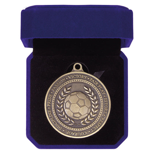 Olympia Football Medal Box 60mm - 3 Colours