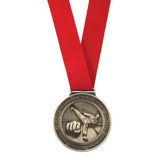 Medal Ribbon Stitched Red 400 x 25mm
