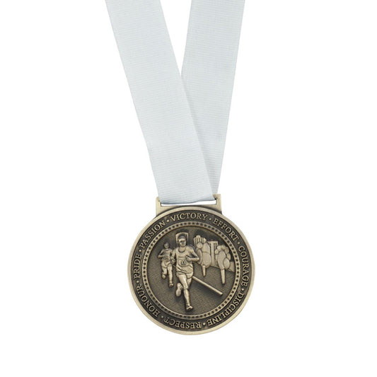 Medal Ribbon Stitched White 400 x 25mm
