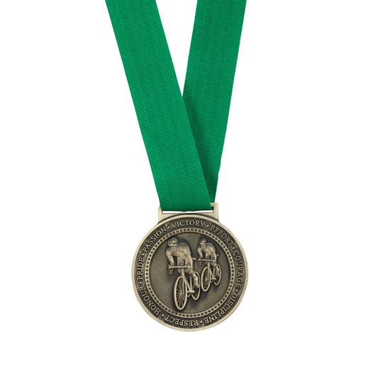 Medal Ribbon Stitched Green 400 x 25mm
