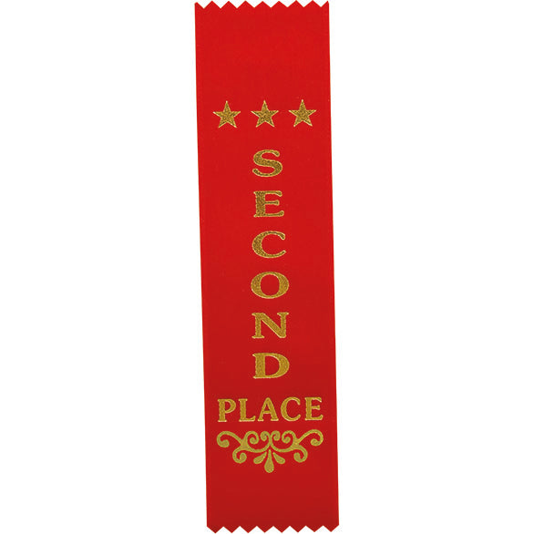 2nd Place Red Ribbon for Tournaments 200 x 50mm – Jackson Trophies
