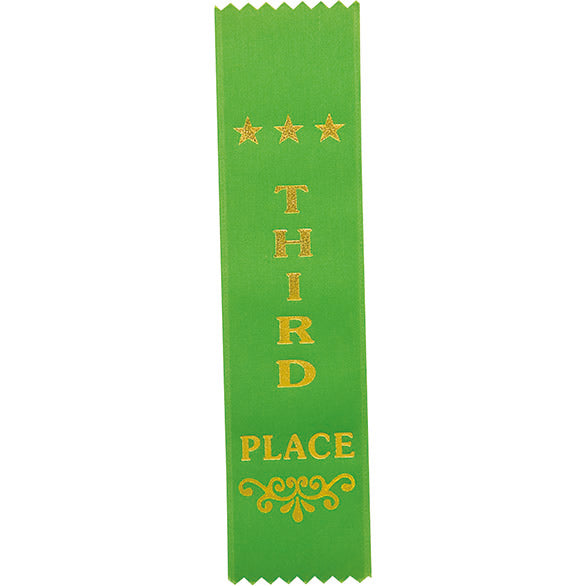 3rd Place Green Ribbon 200 x 50mm