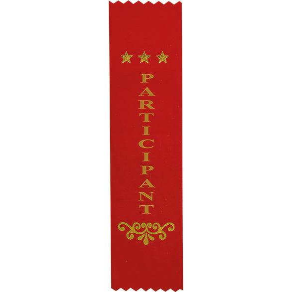 Participant Red Ribbon 200 x 50mm